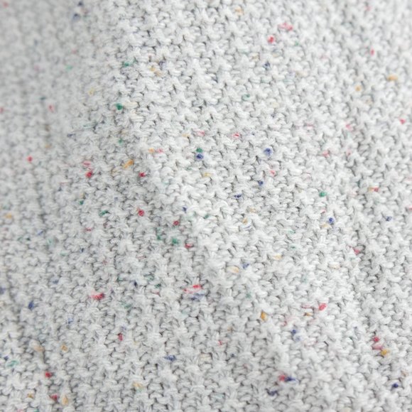 Zara Light Grey with Rainbow Knit Waffle Tee Button Up Baby Knit Top 2-3 Years - Picture 5 of 7